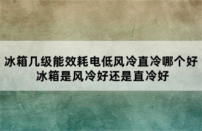 冰箱几级能效耗电低风冷直冷哪个好 冰箱是风冷好还是直冷好